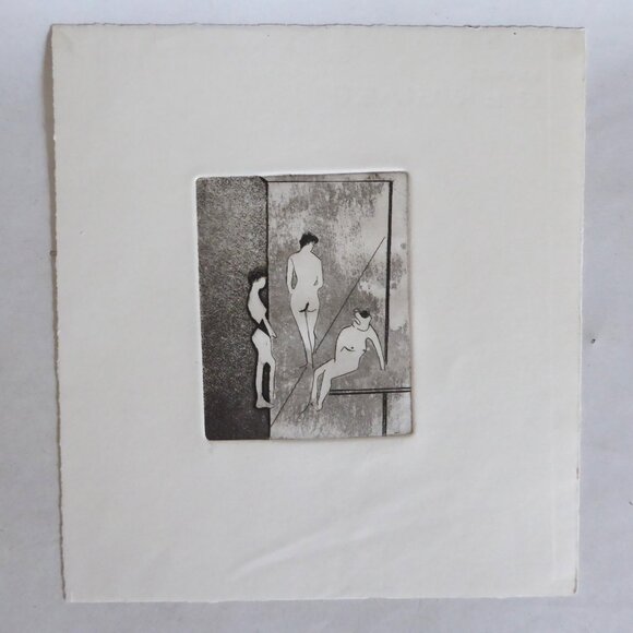 Other - VINTAGE 1970’s NEW #2/5 NUDES NUDE BATHING WOMEN ART PRINT BY ??